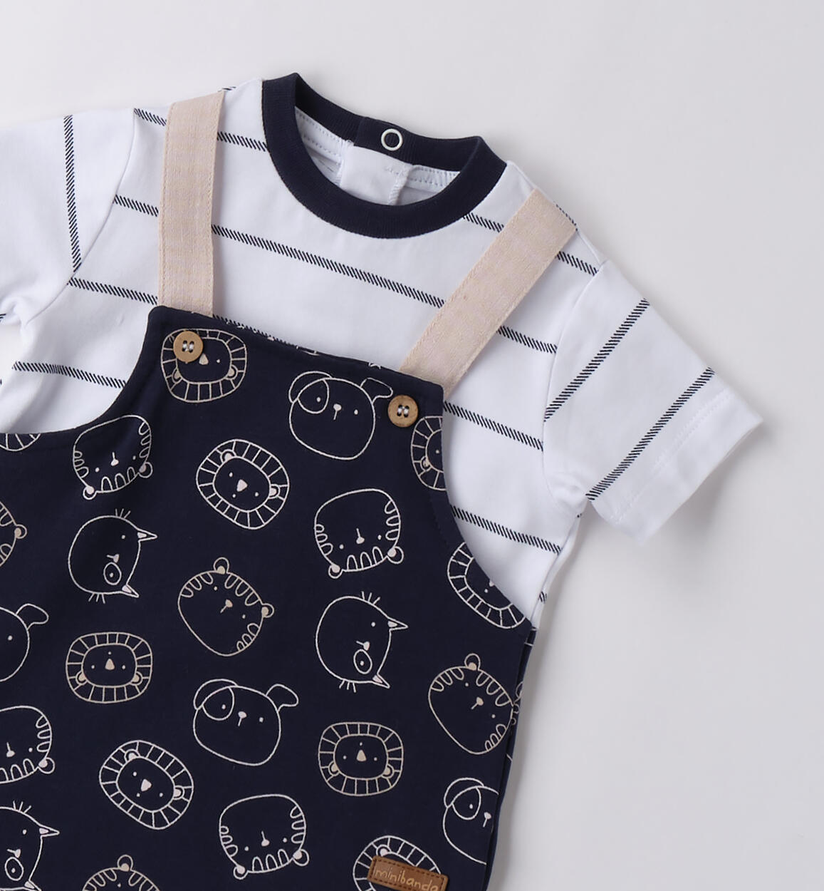 Pagliaccetto da neonato BLU-BIANCO-6BET - 0293B68700