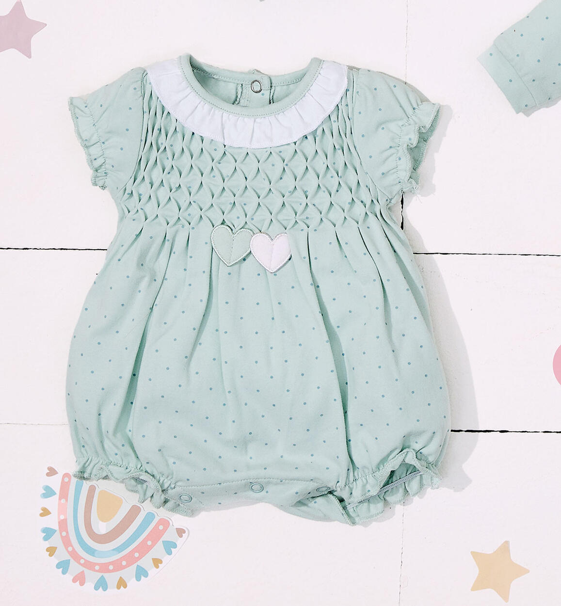 Pagliaccetto estivo neonata VERDE iDO