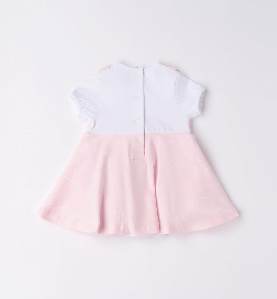 Pagliaccetto neonata a righe ROSA-BIANCO-6V45 - 0714616600