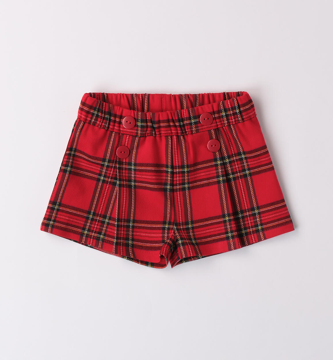 Pantaloncini scozzesi bimba ROSSO iDO