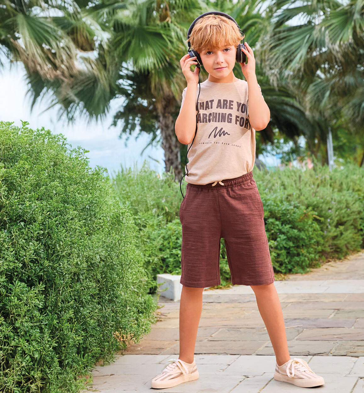 Pantaloncino iDO per ragazzo MARRONE iDO