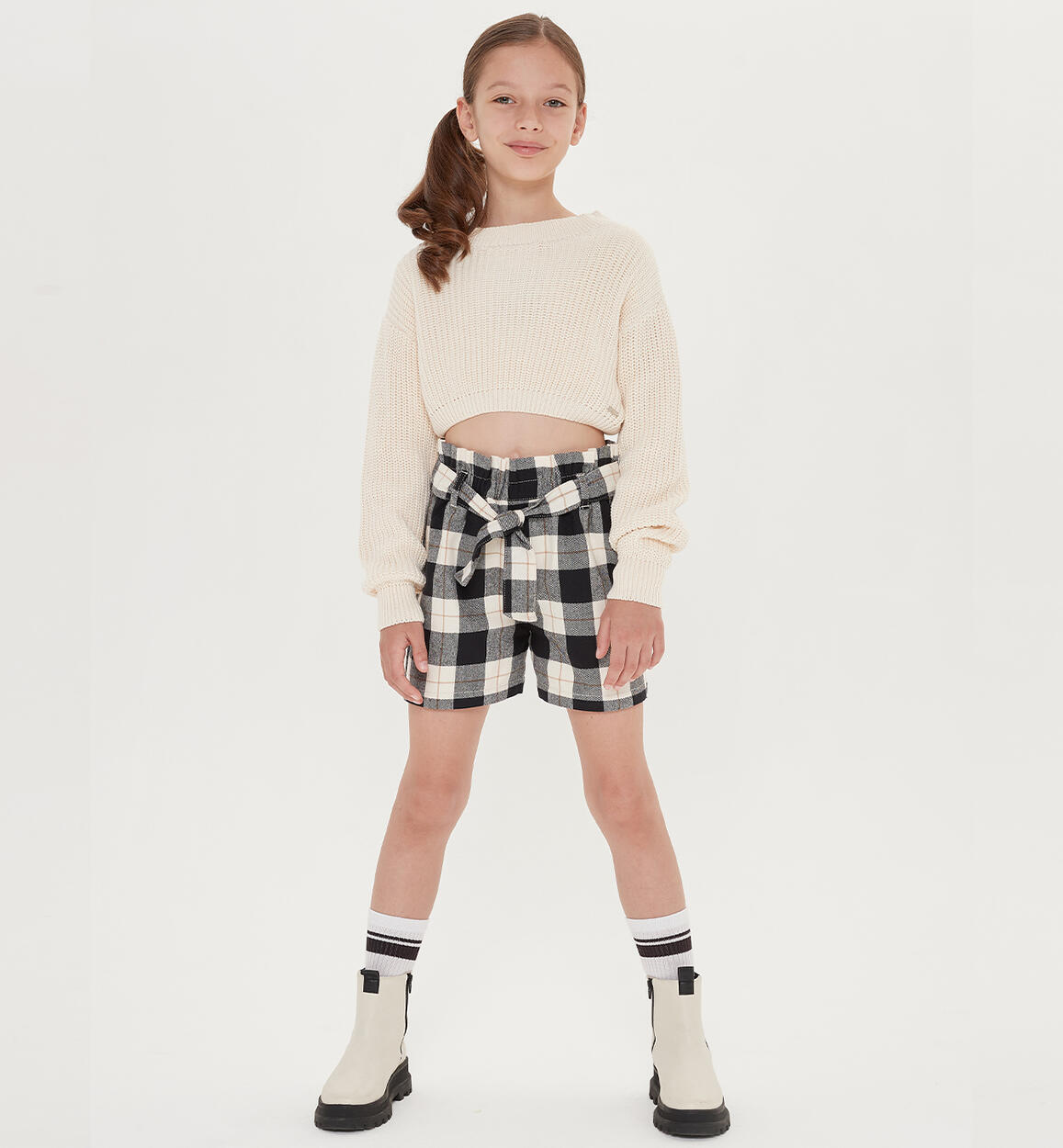 Pantaloncino in flanella per ragazza BEIGE Sarabanda