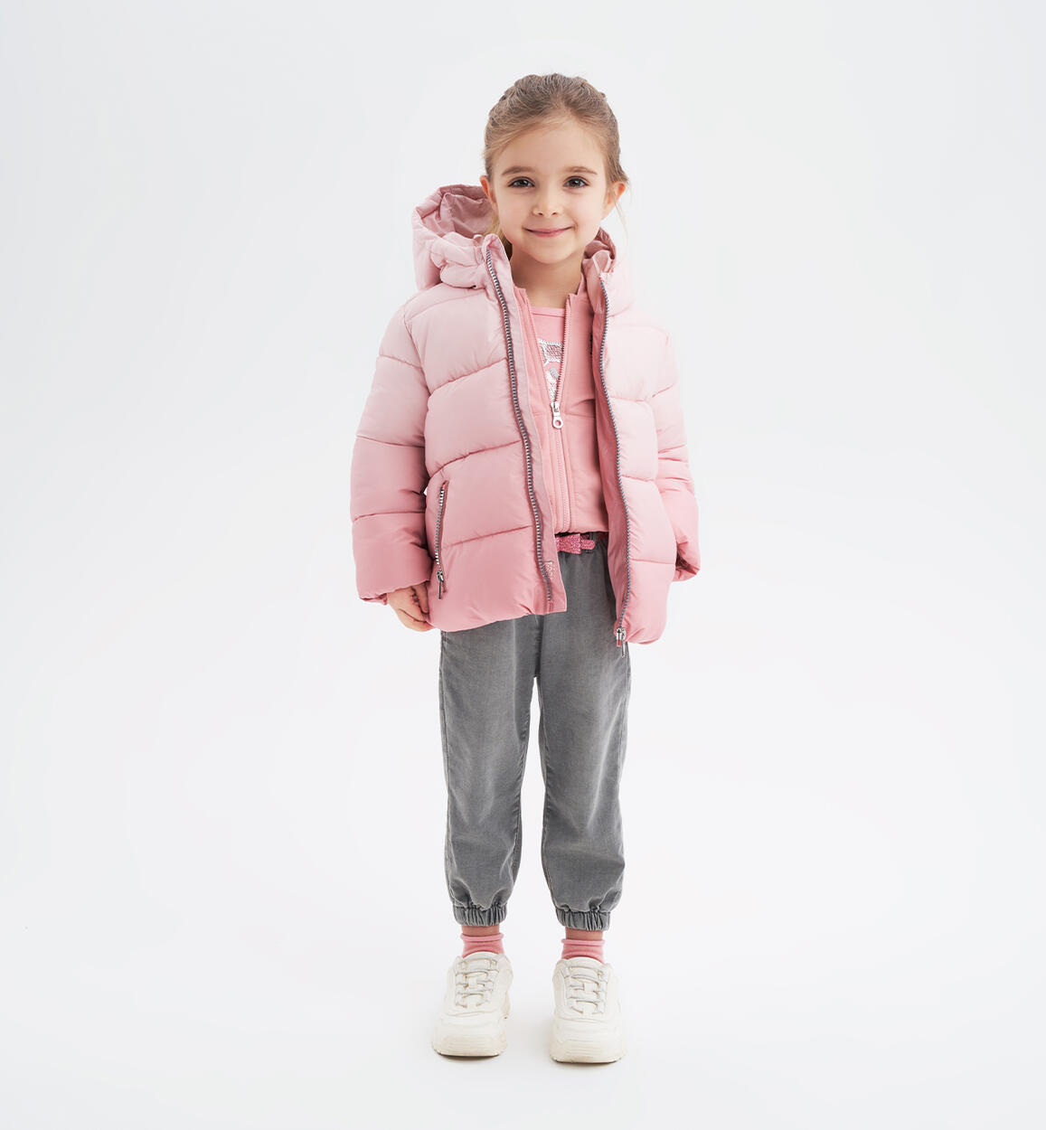 iDO belted trousers for girls from 9 months to 8 years GREY iDO