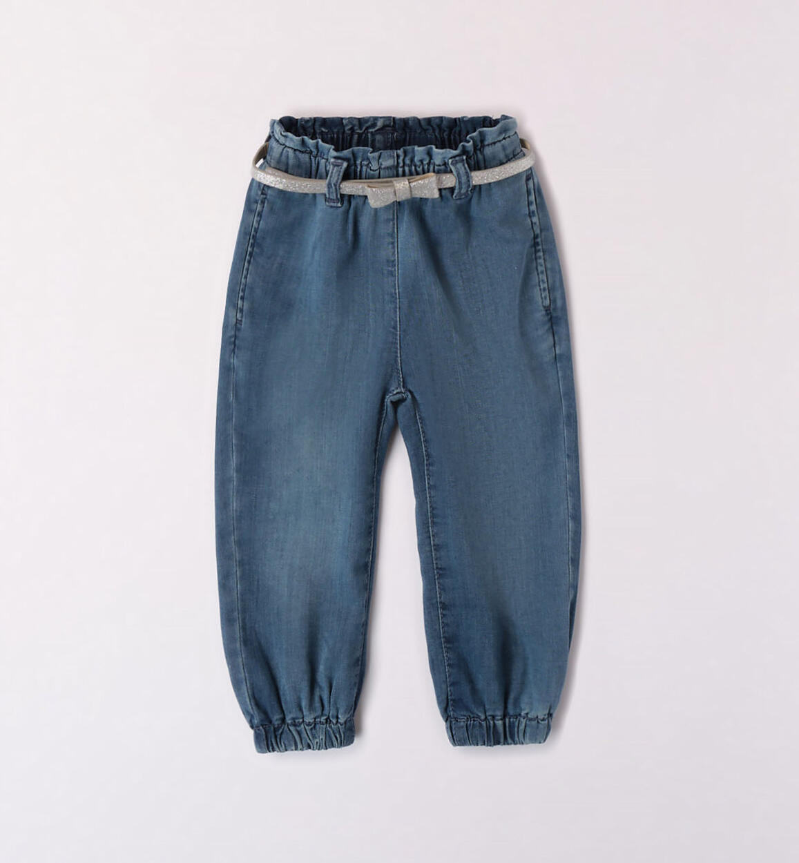 iDO belted trousers for girls from 9 months to 8 years BLUE iDO