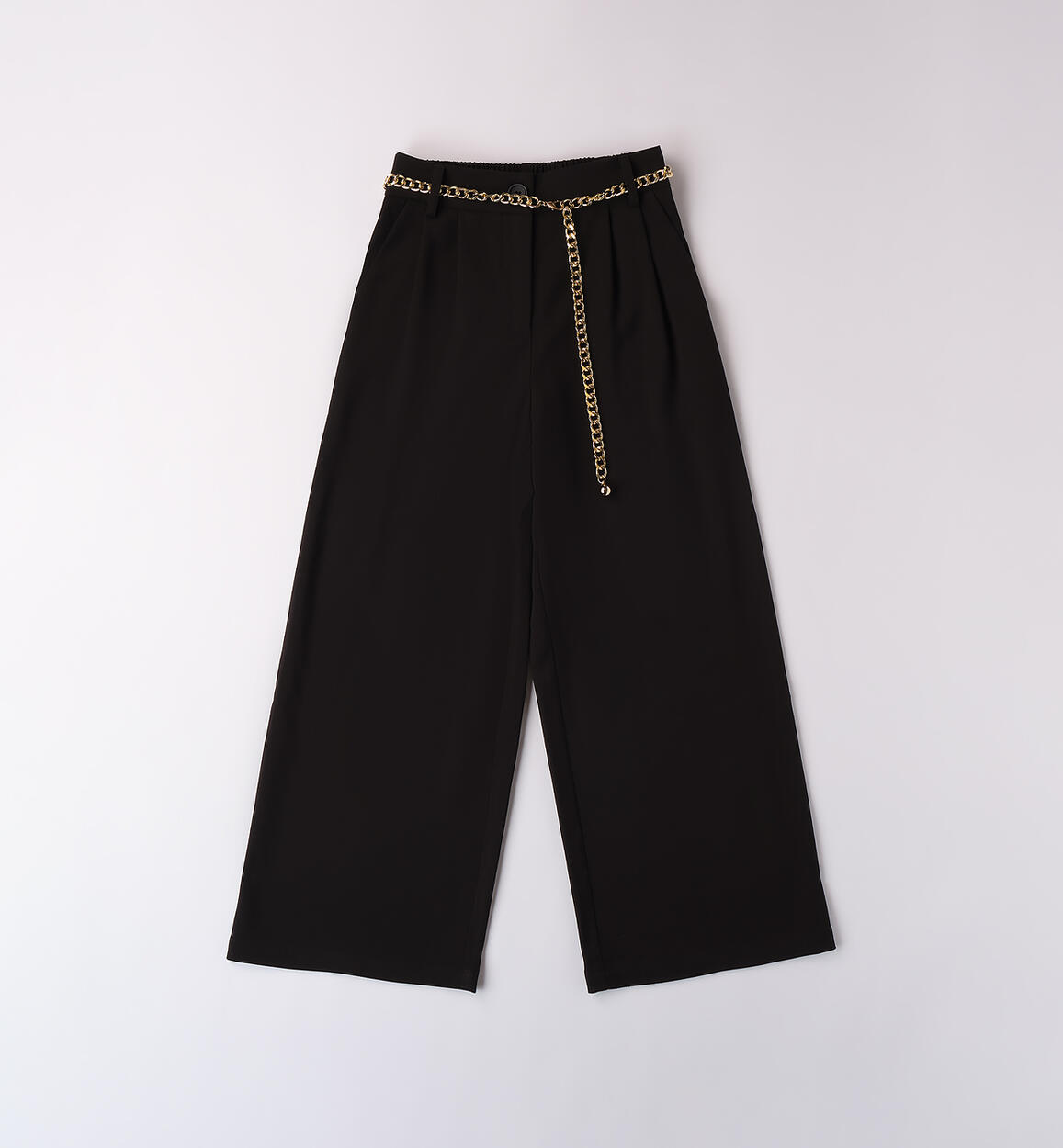 Pantalone con cintura gioiello NERO iDO