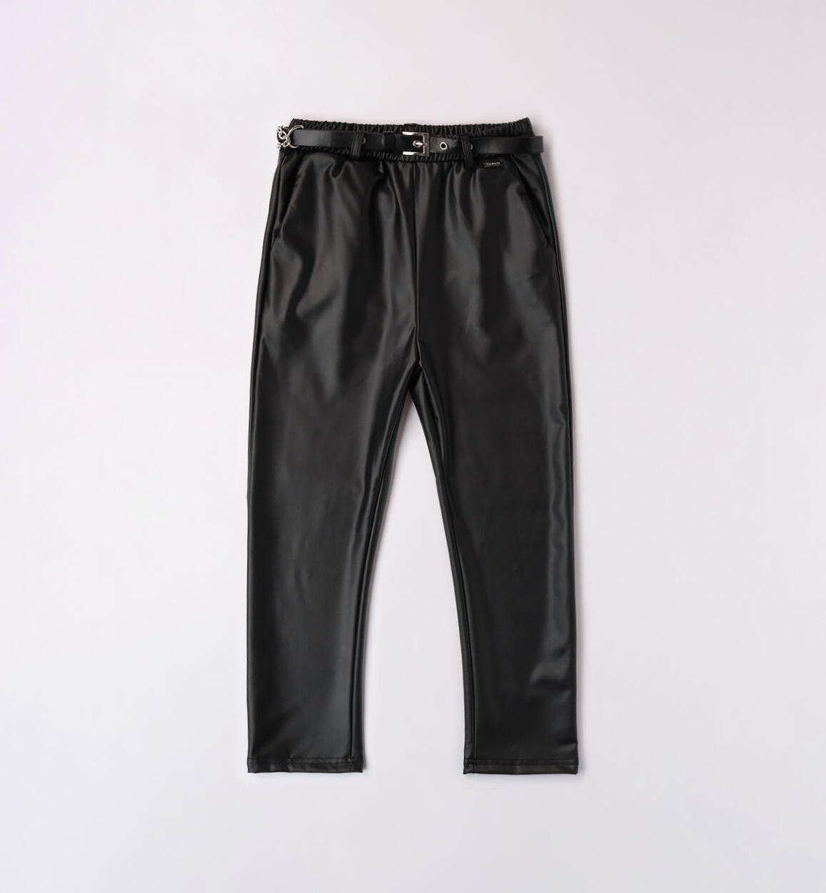 Sarabanda belted trousers for girls from 8 to 16 years BLACK Sarabanda