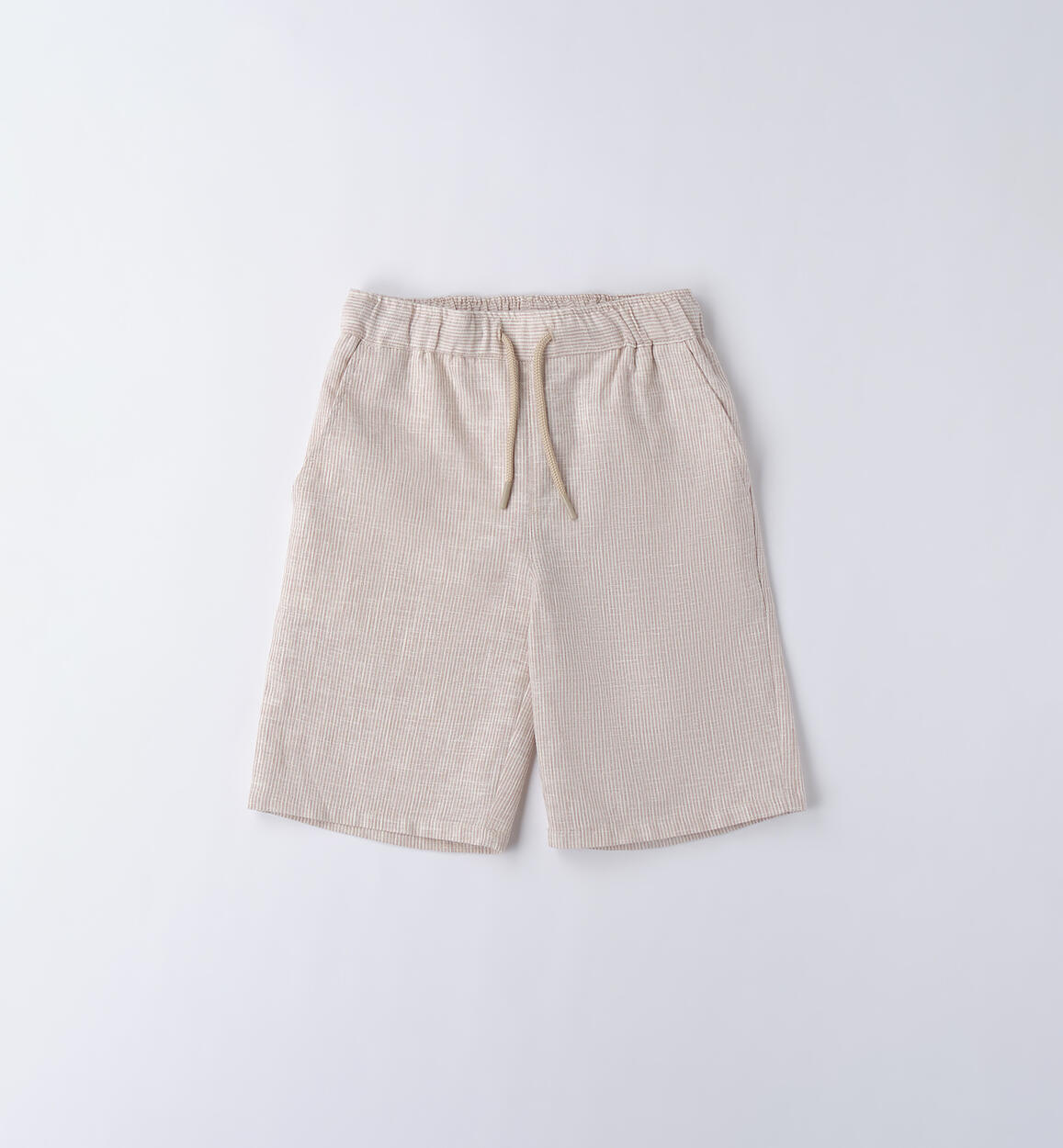 Pantalone corto a righe BEIGE iDO