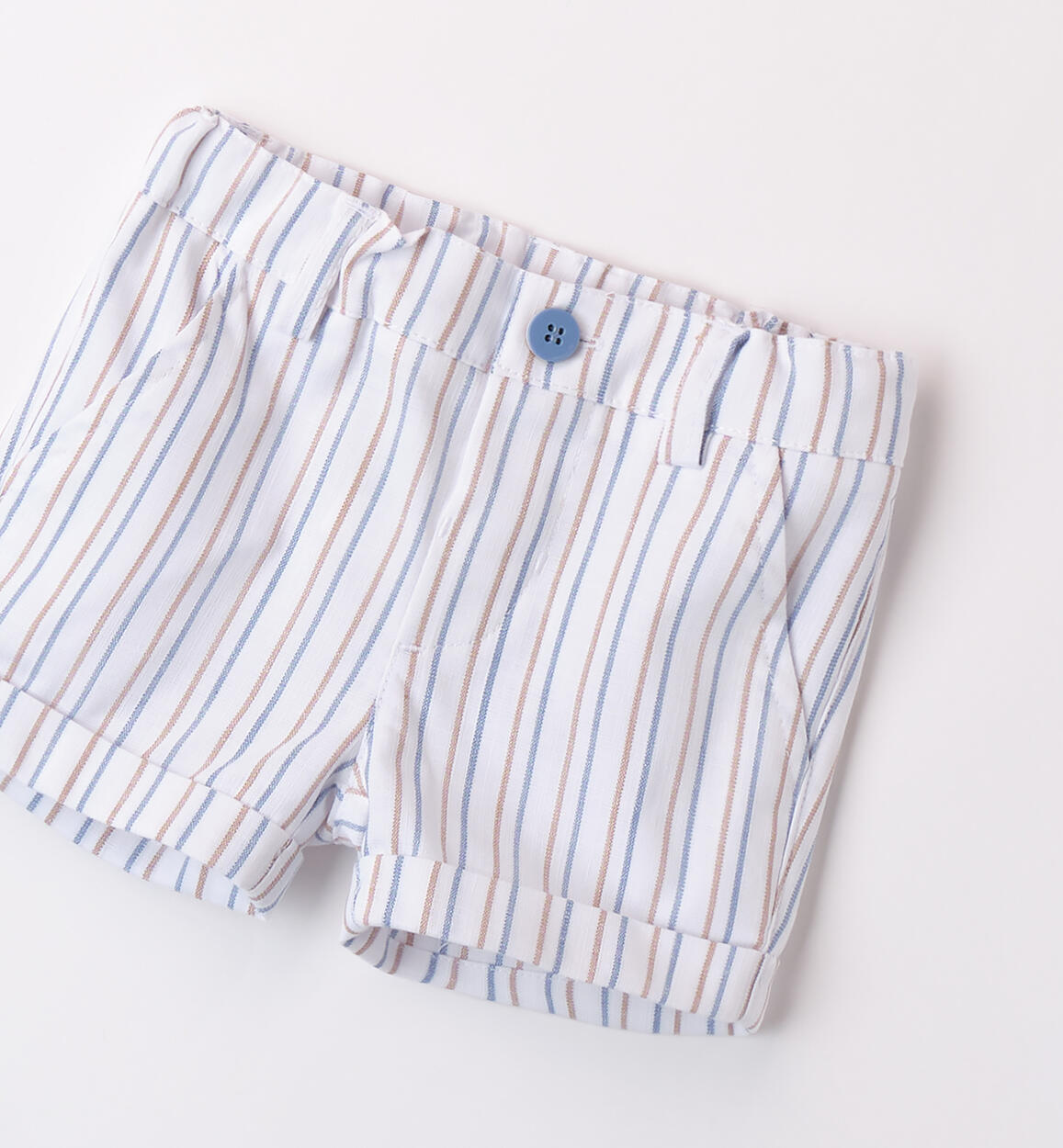 Pantalone corto a righe bimbo BIANCO-0113 - 0233B62000