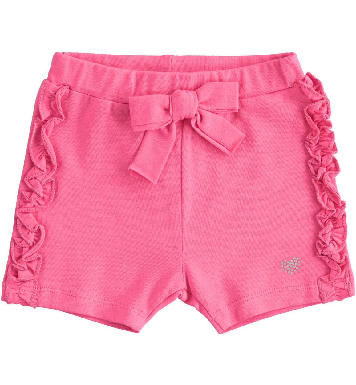 Pantalone corto neonata con ruches ROSA iDO