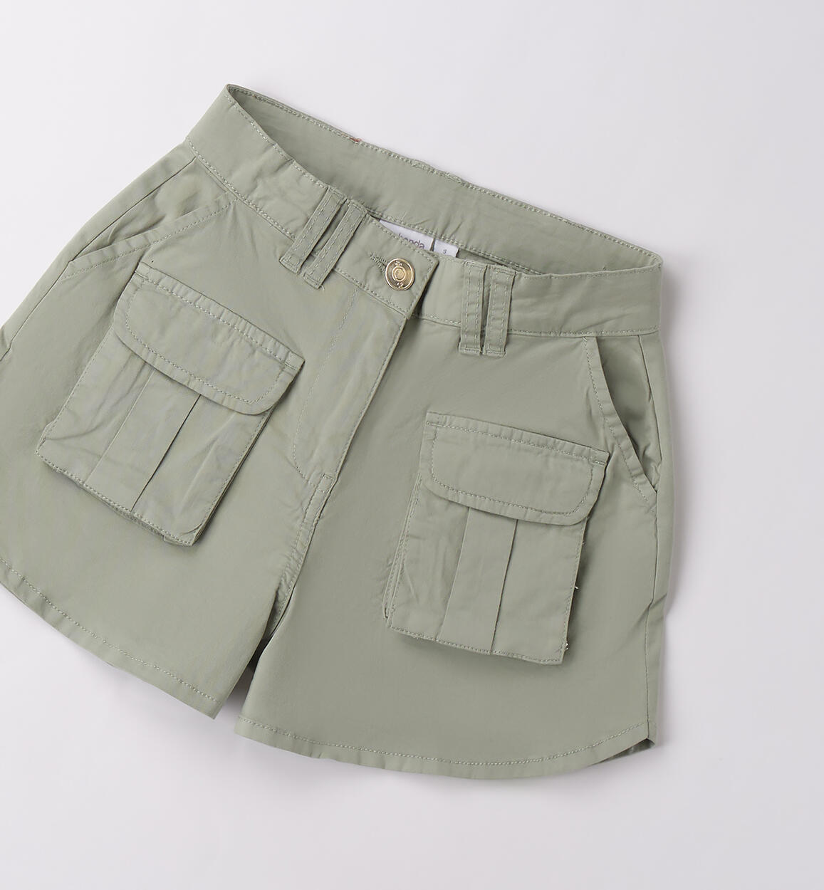 Pantalone corto per ragazza VERDE MILITARE-4232 - 2570B48300