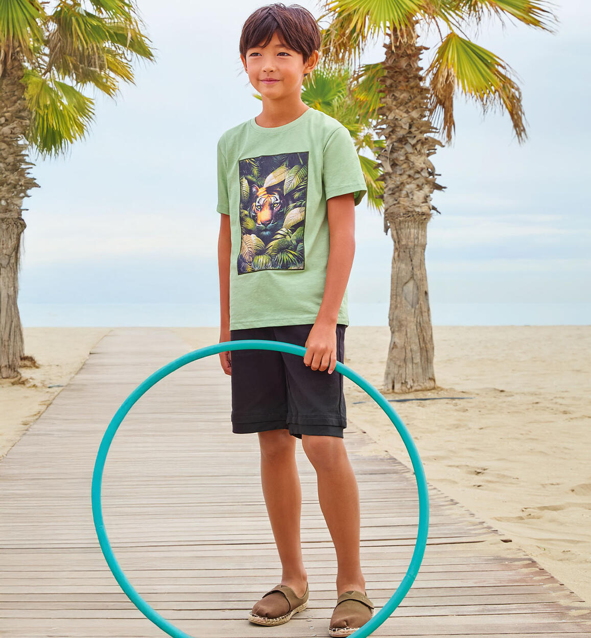 Pantalone corto per ragazzo NERO iDO