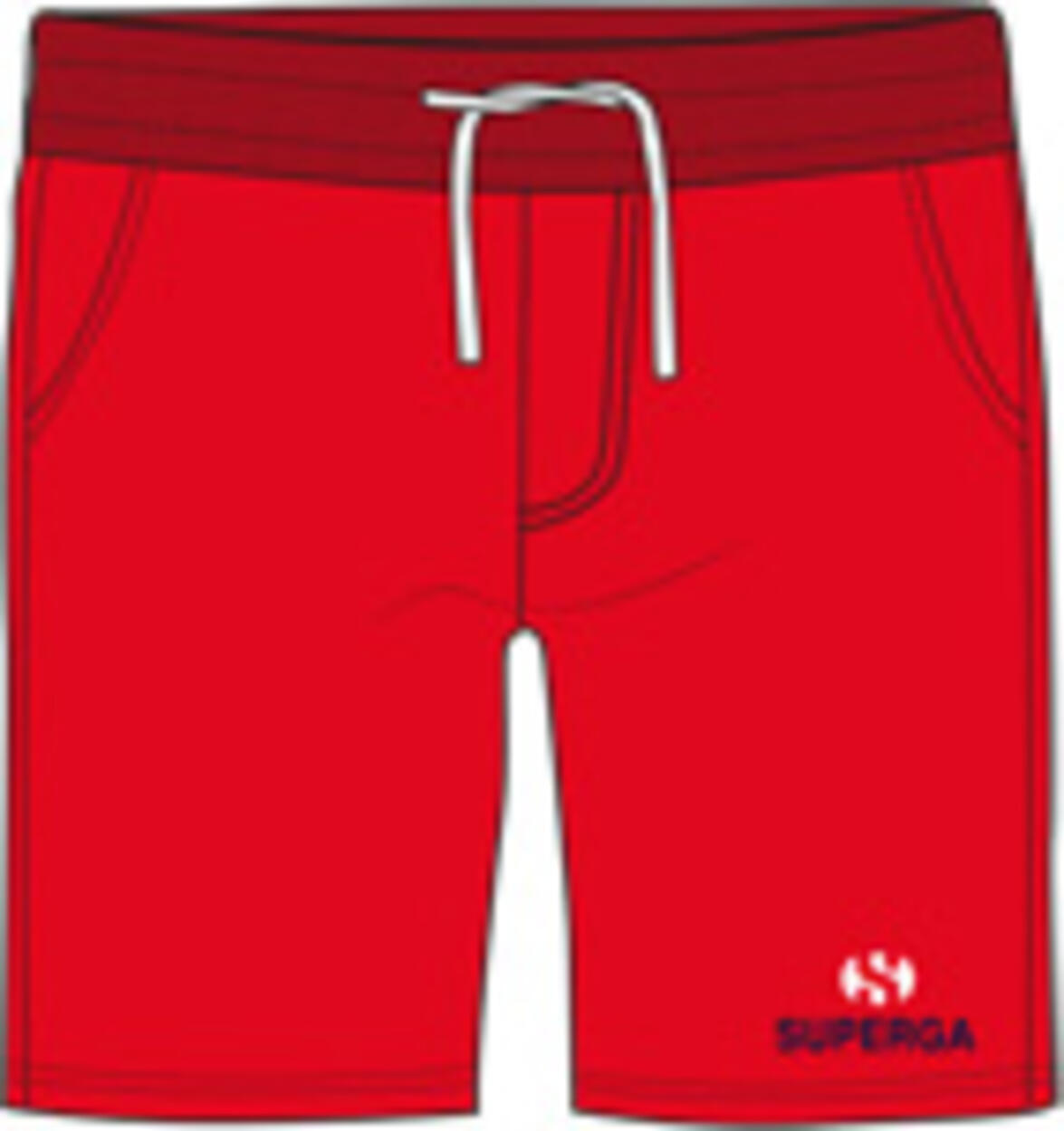 Pantalone corto Superga modello unisex ROSSO SUPERGA