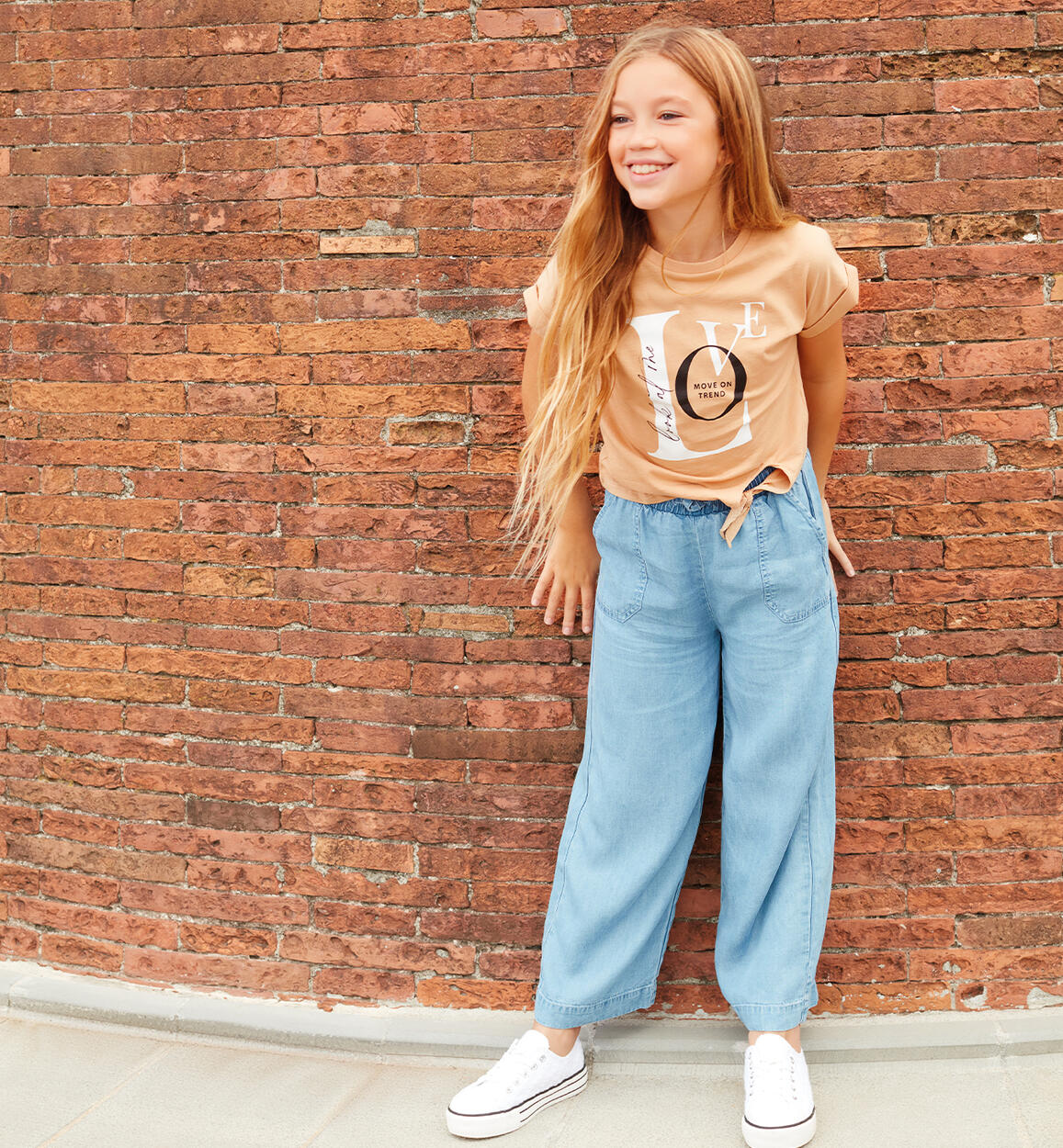 iDO cropped trousers for girls from 8 to 16 years BLUE iDO