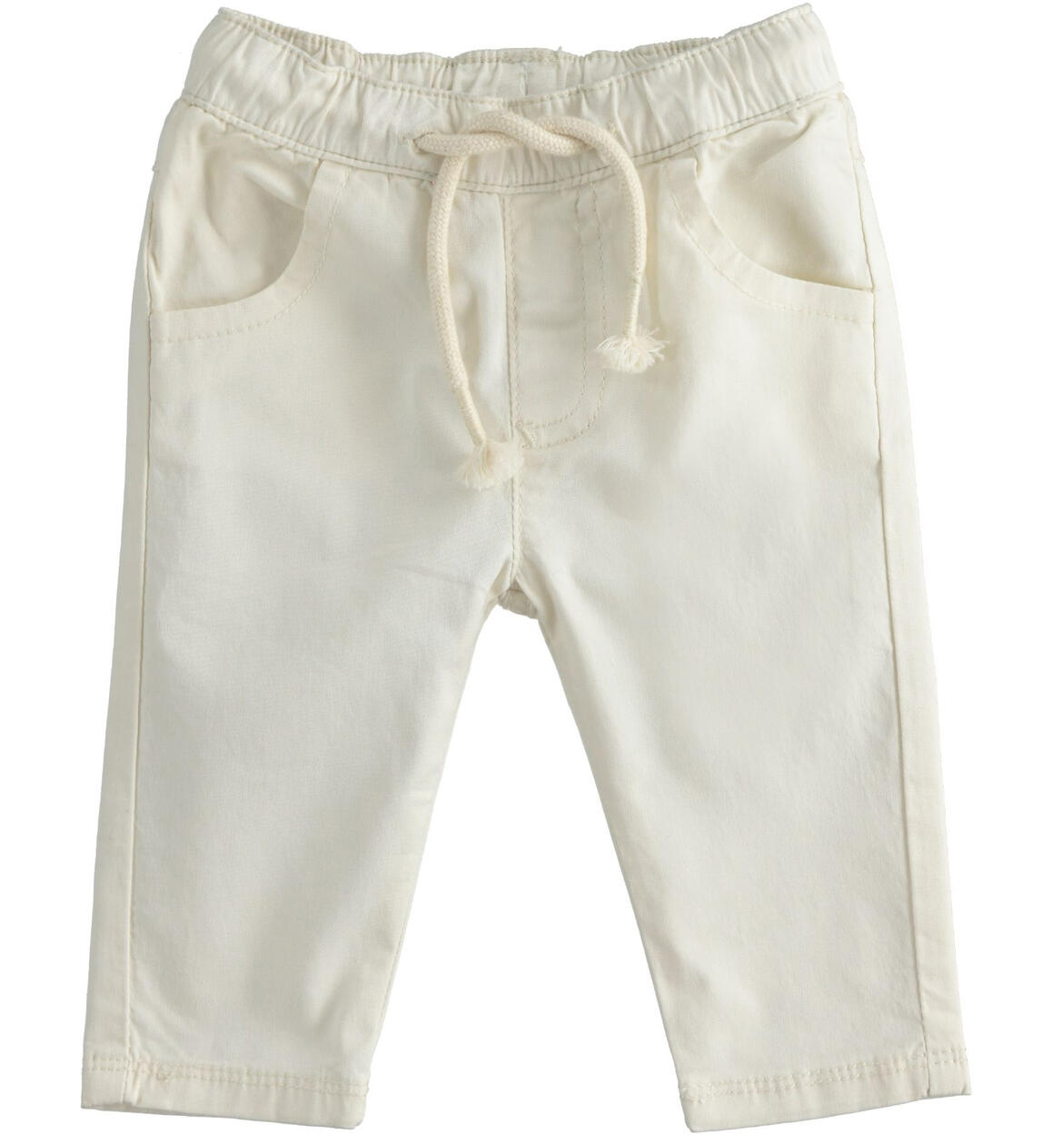 Pantalone neonato in twill stretch di cotone BEIGE iDO