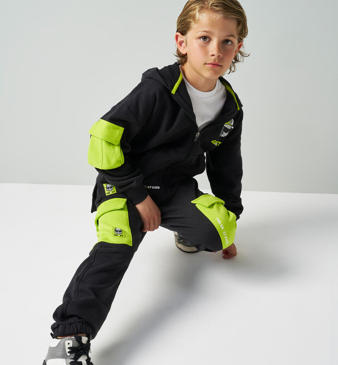 Pantalone over per ragazzo NERO iDO