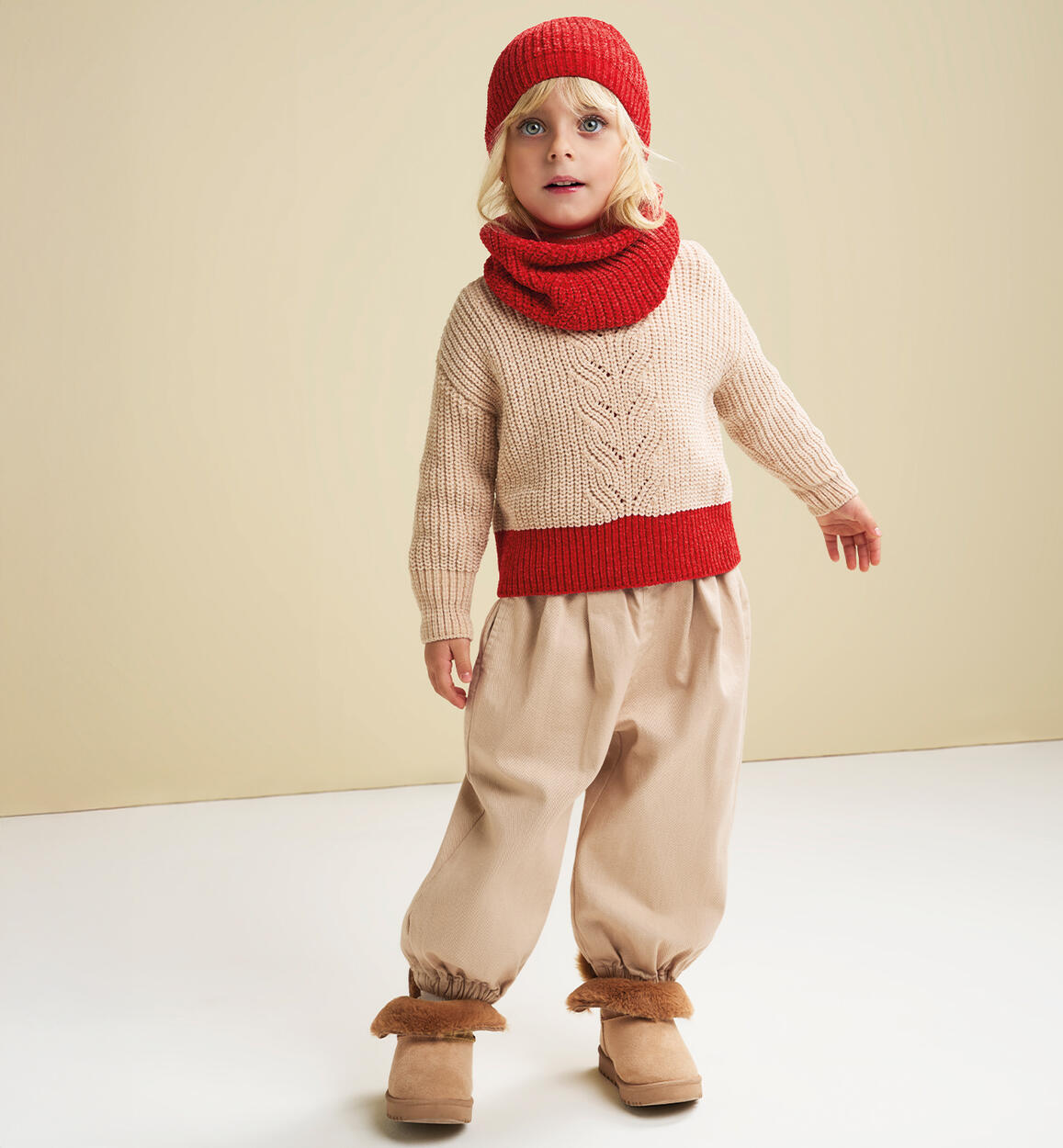 Pantalone per bambina BEIGE iDO
