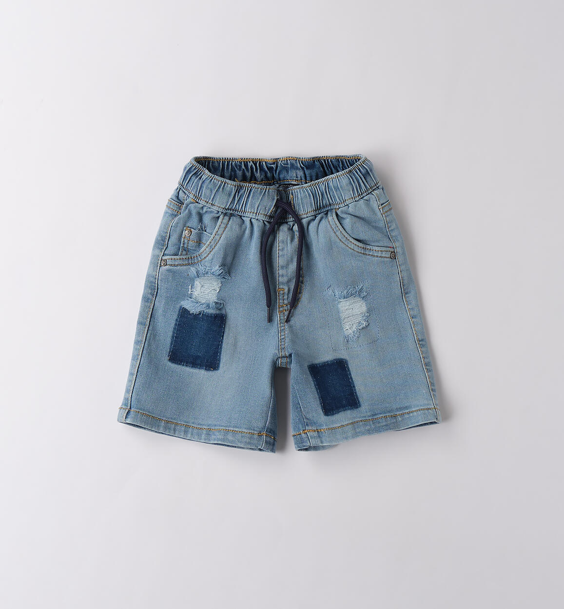 Pantalone per bambino corto BLU CHIARO LAVATO-7310 - 1230B15300