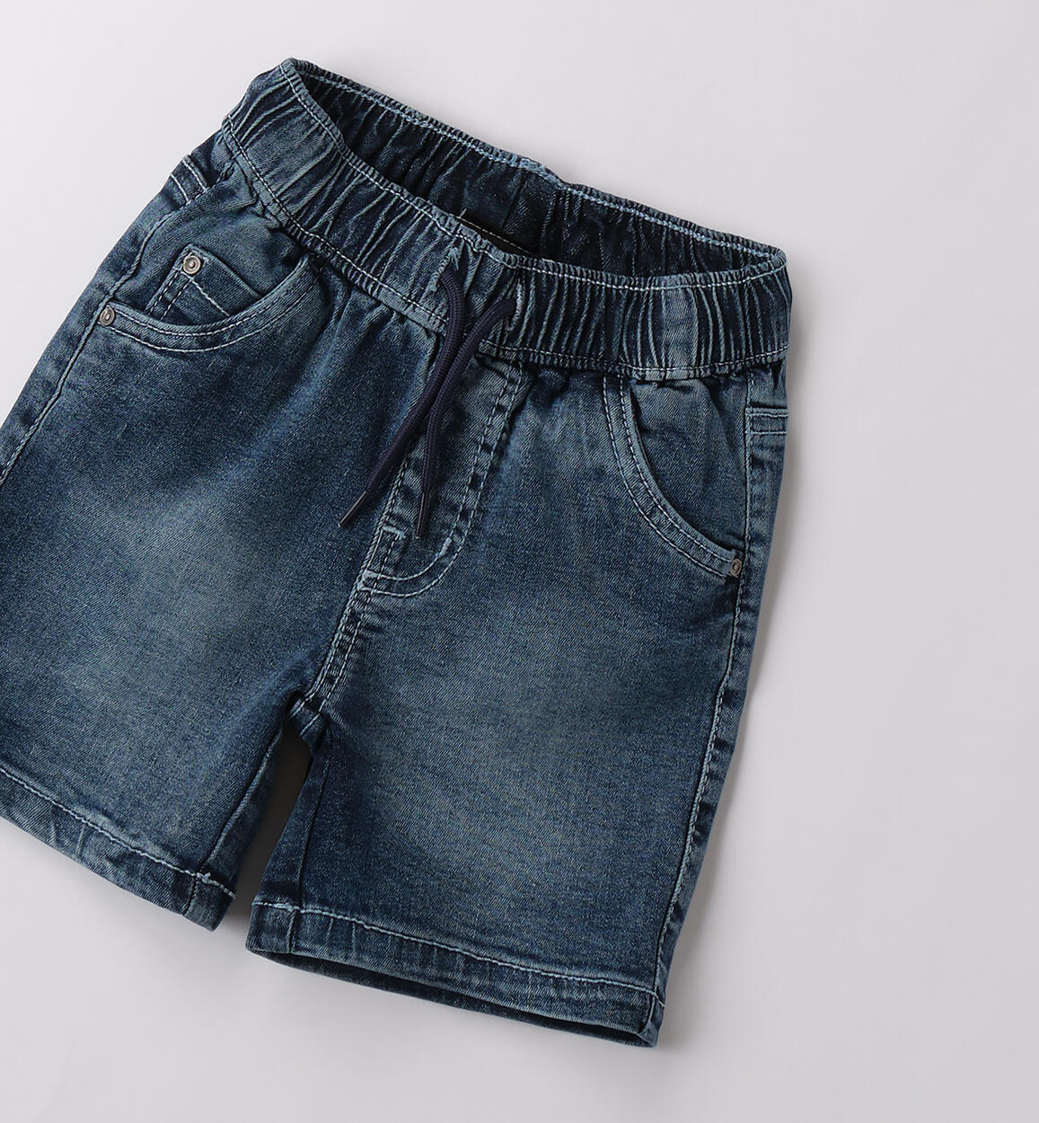 Pantalone per bambino corto STONE WASHED-7450 - 1230B15300