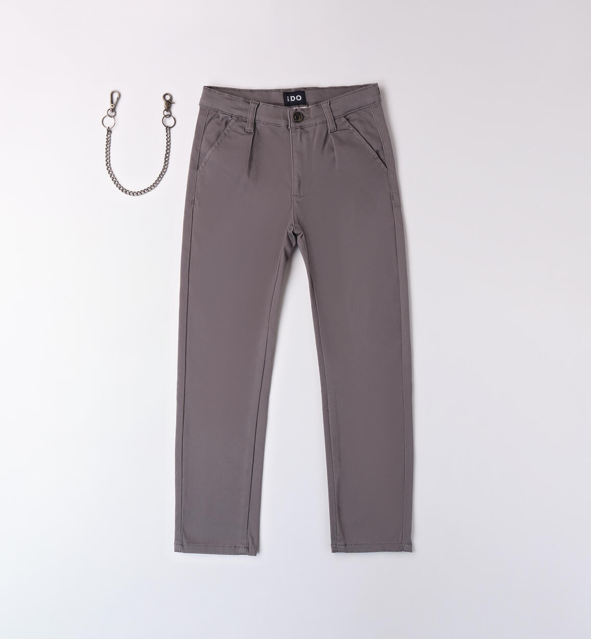 Pantalone per ragazzo con portachiavi GRIGIO iDO