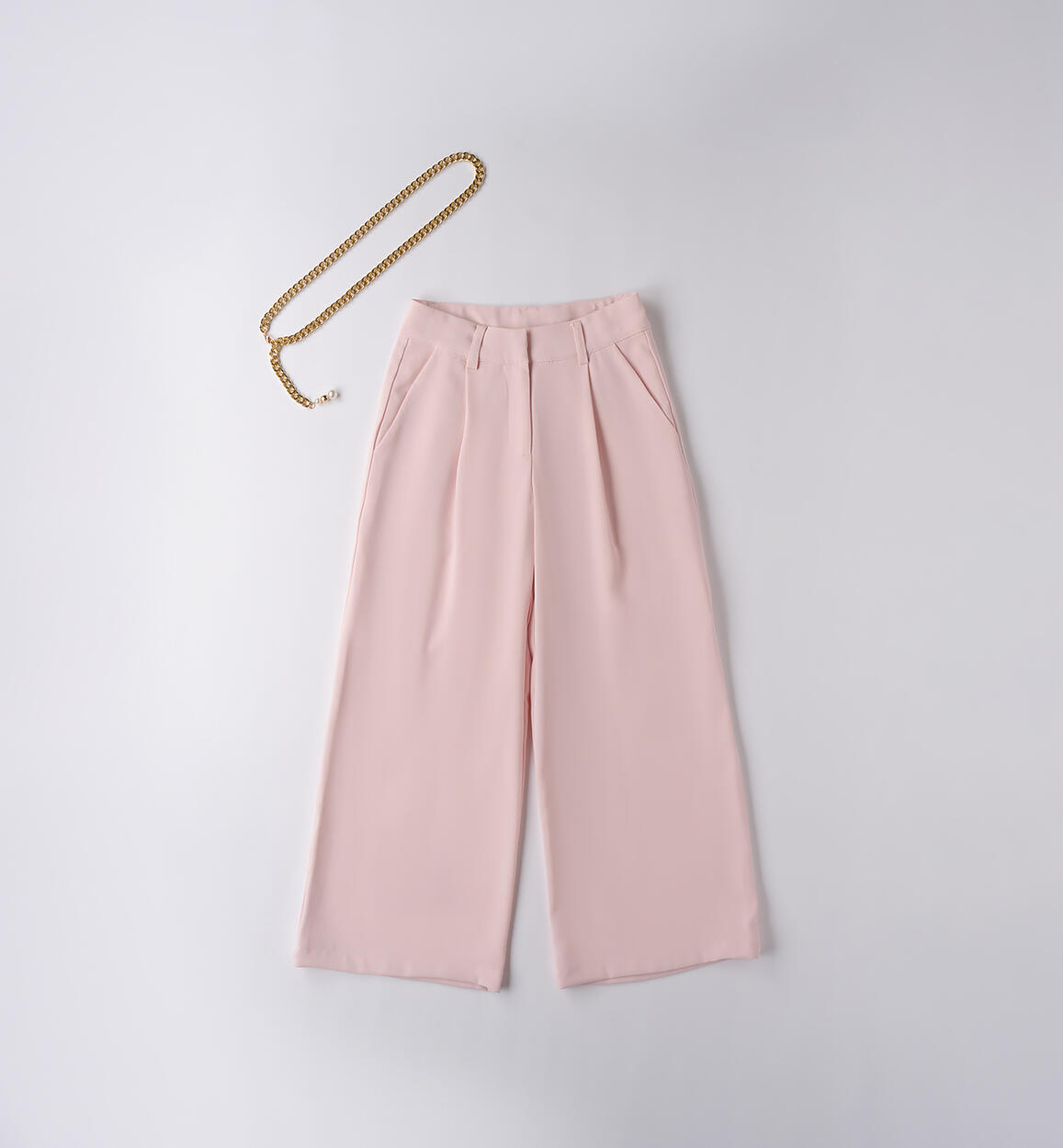 Pantalone ragazza con cintura ROSA iDO