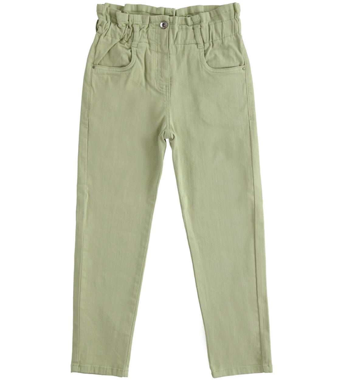 Stretch twill girl trousers  from 8 to 16 years by iDO GREEN iDO
