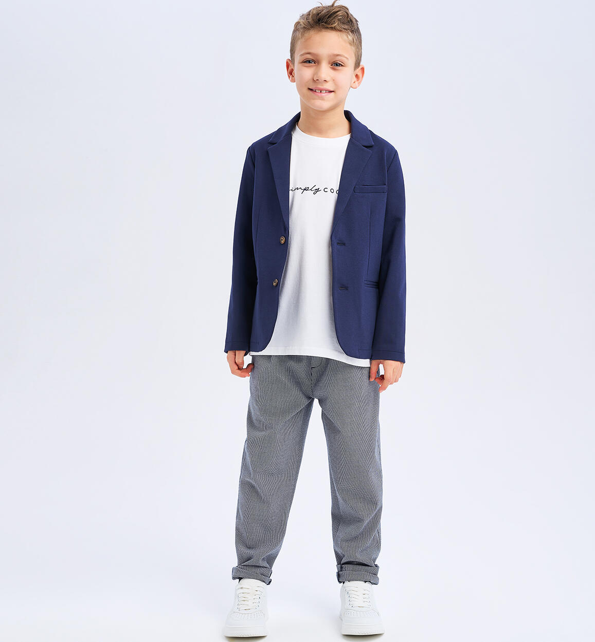 Pantalone ragazzo con portachiavi BLU iDO