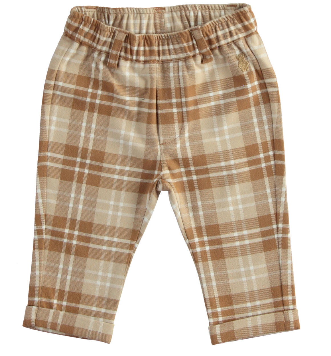Minibanda boy's tartan trousers from 1 to 24 months BEIGE Minibanda