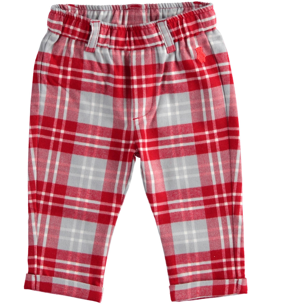 Minibanda boy's tartan trousers from 1 to 24 months RED Minibanda