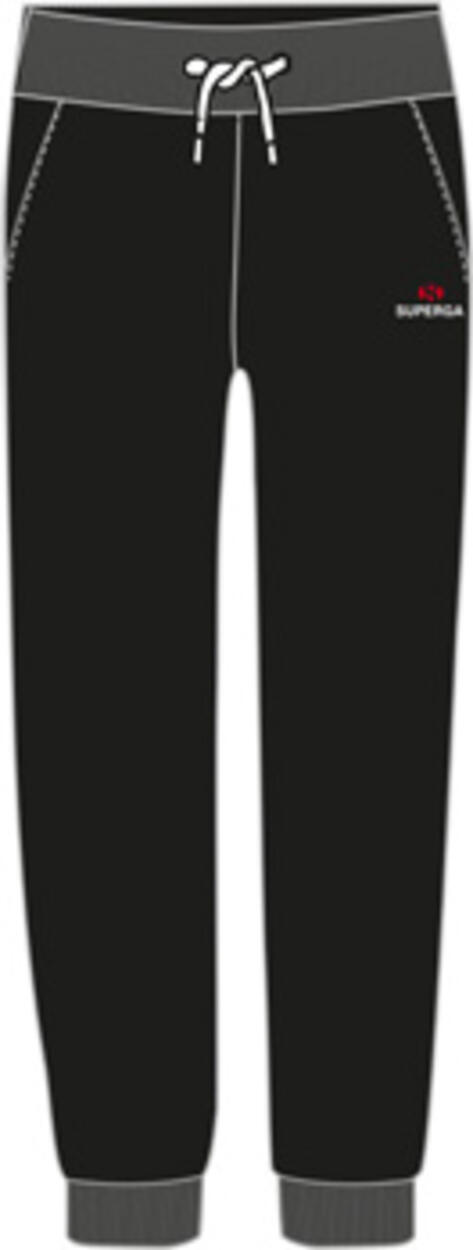 Pantalone tuta unisex 100% cotone NERO SUPERGA