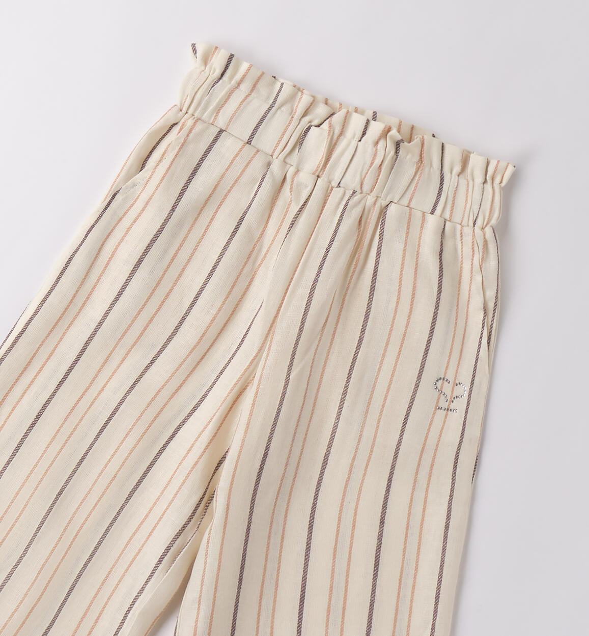 Pantaloni a righe bambina ECRU'-0133 - 1580B32300