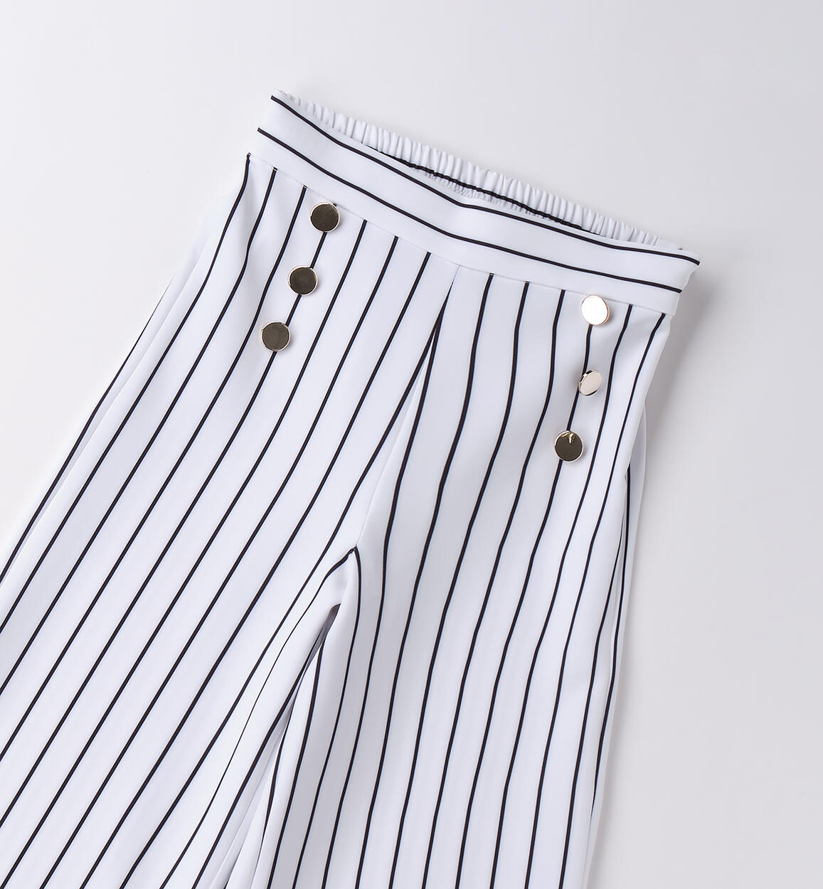 Pantaloni a righe ragazza BIANCO-NERO-6BPQ - 2560B53600