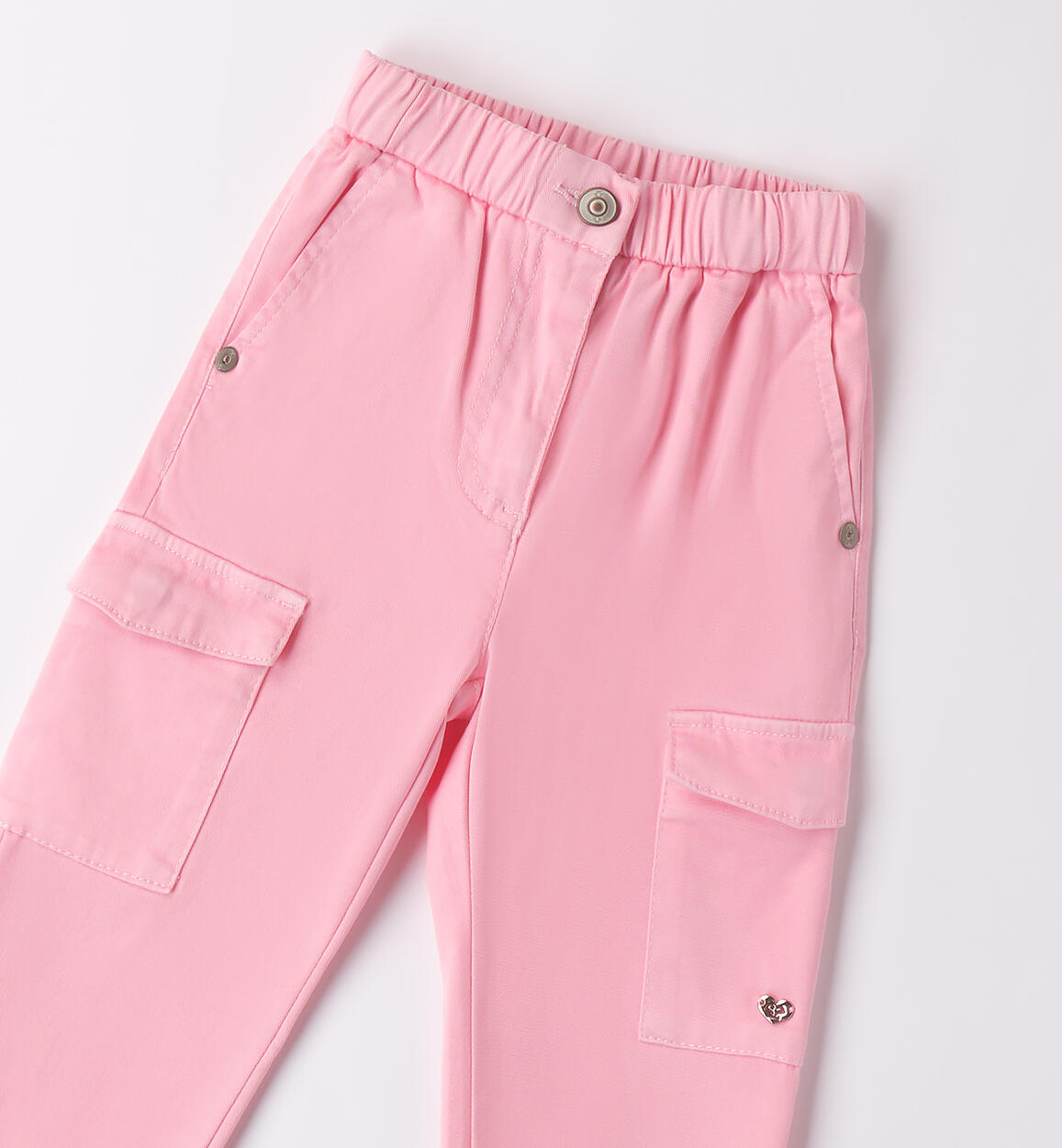 Pantaloni bambina elasticizzati ROSA  -2735 - 1580A32300