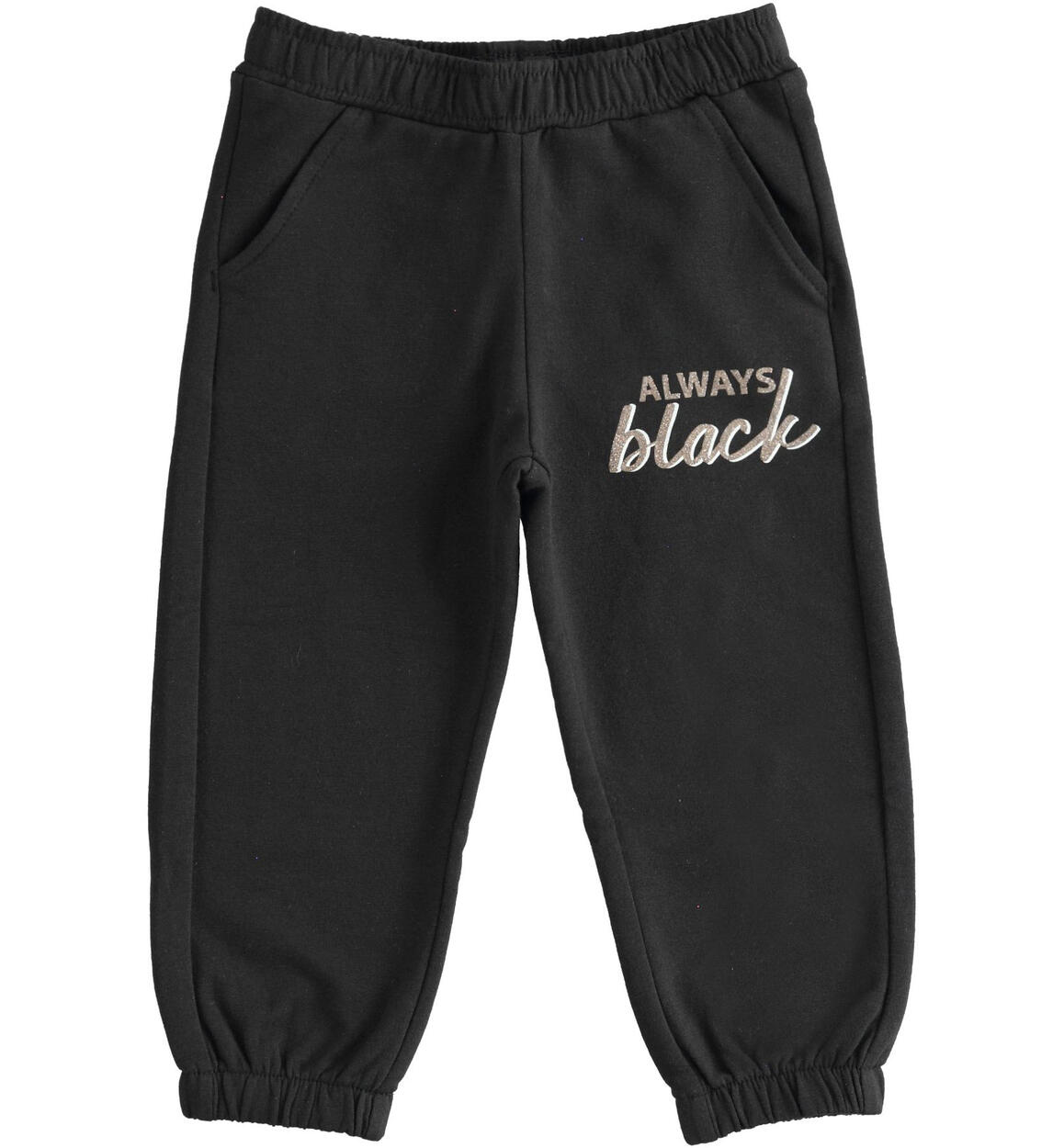 Cotton stretch girl trousers iDO BLACK iDO
