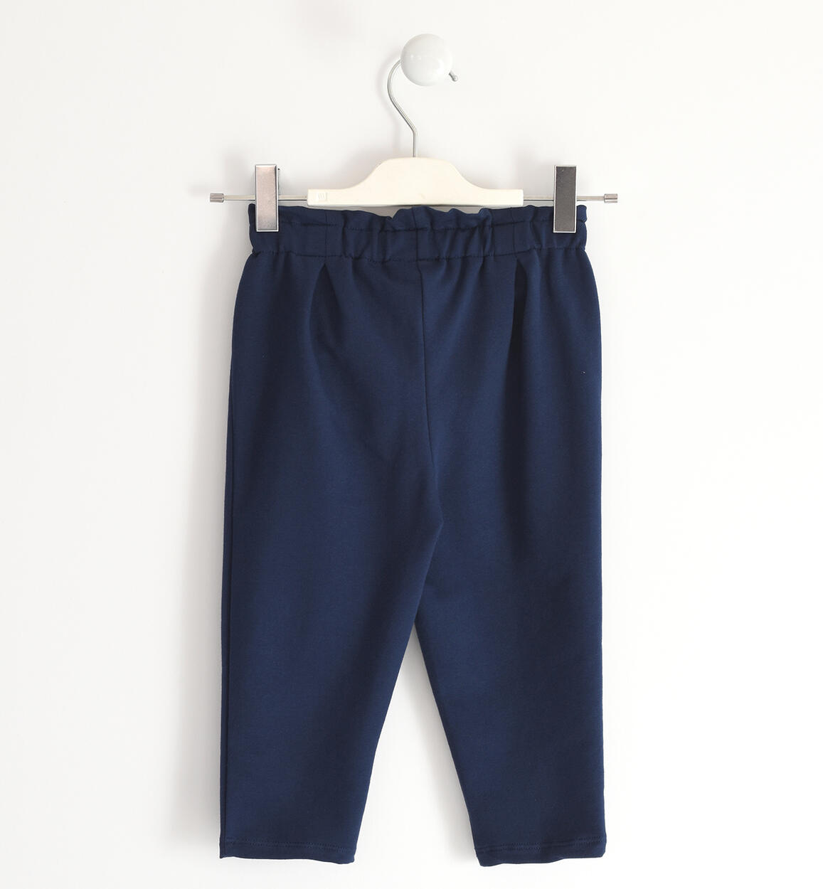 Pantaloni bambina in felpa di cotone con fusciacca NAVY-3854 - 1584433200