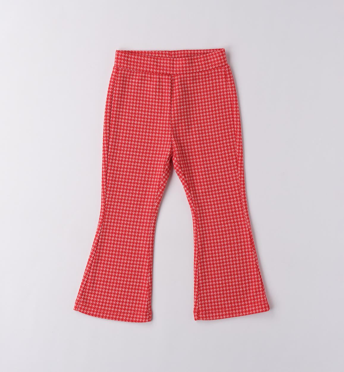 Pantaloni bambina pied de poule ROSSO iDO