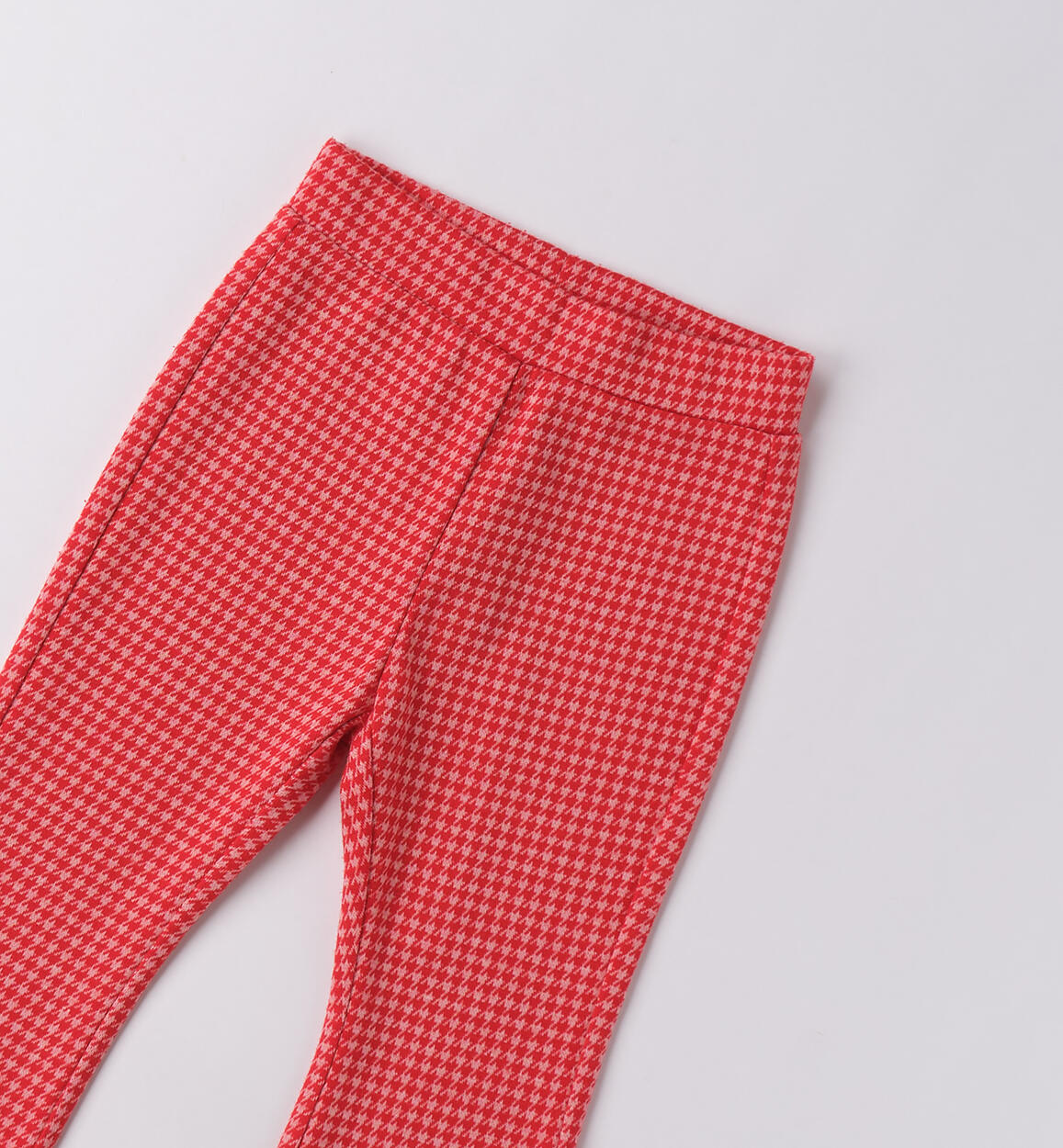 Pantaloni bambina pied de poule ROSSO-2236 - 1584F32700