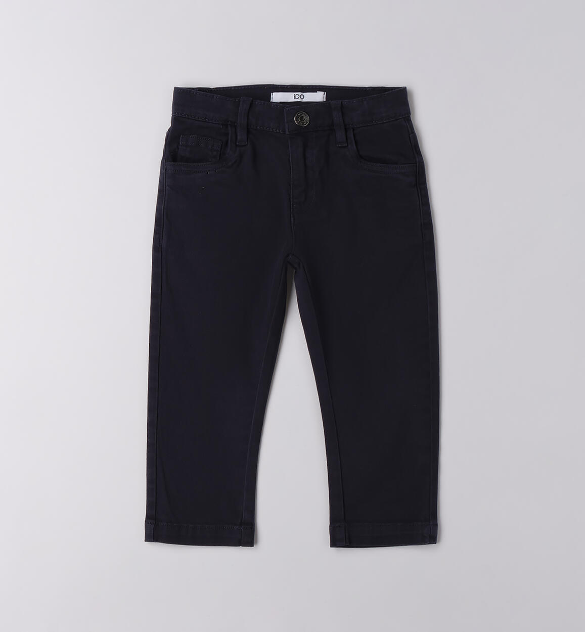 Pantaloni bambino con risvoltini BLU iDO