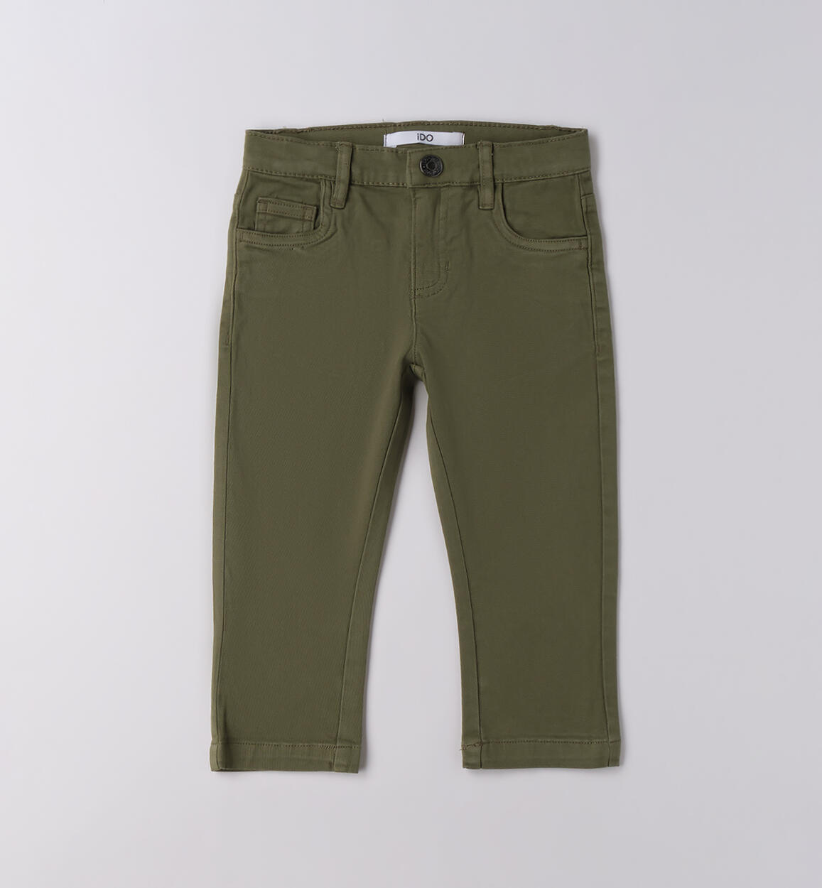 Pantaloni bambino con risvoltini VERDE iDO
