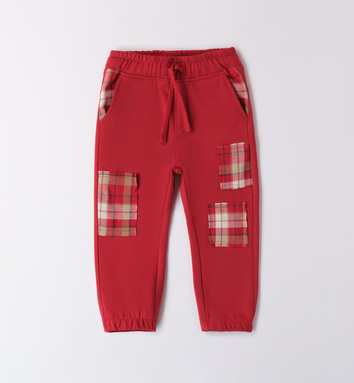 Pantaloni bambino con toppe ROSSO iDO