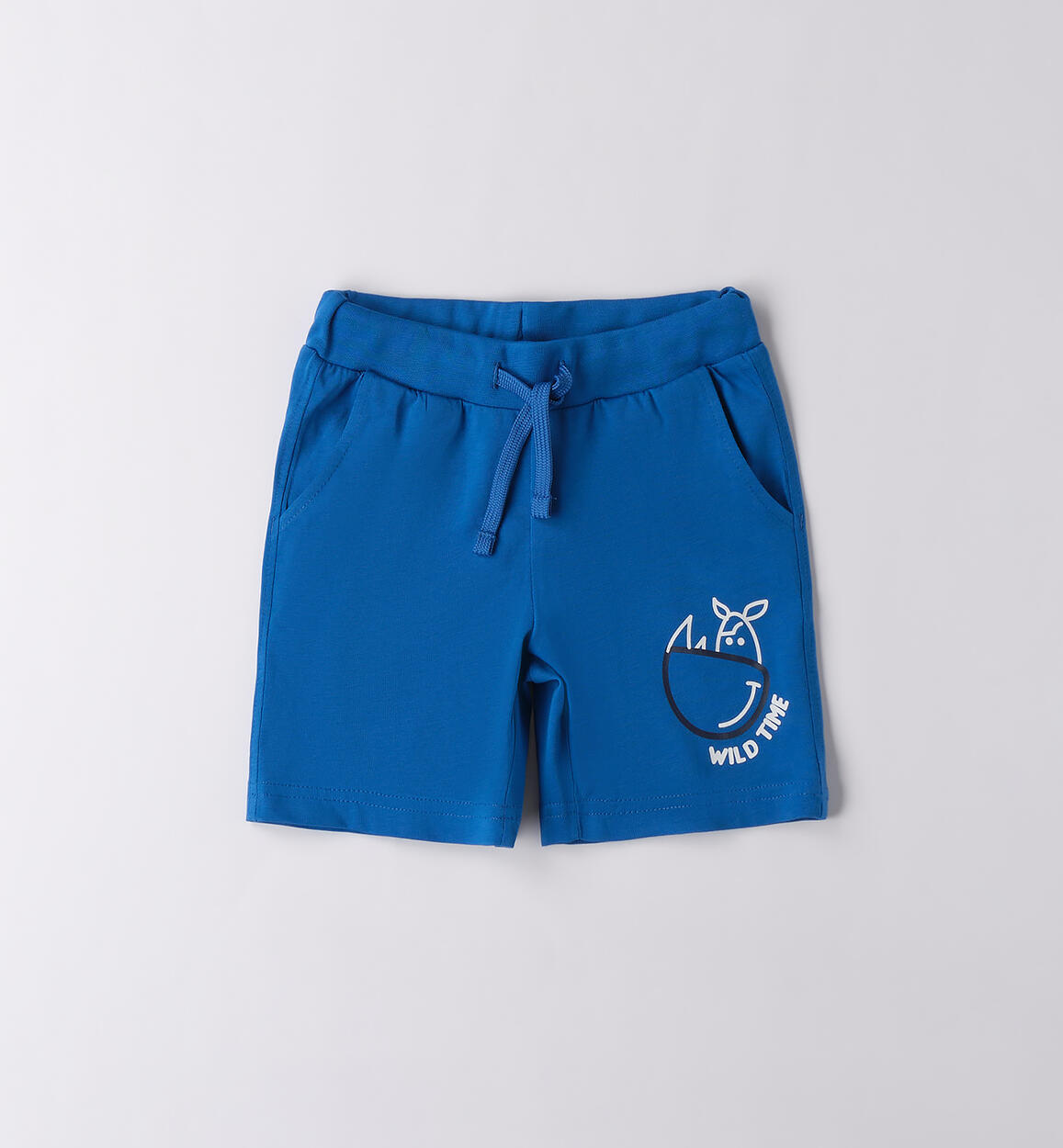 Pantaloni bambino corti AZZURRO iDO