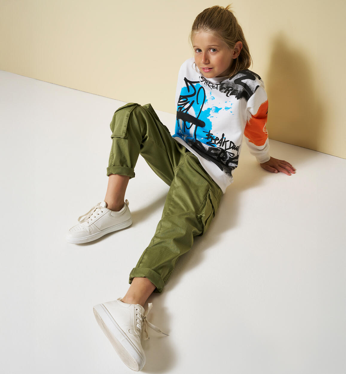 Pantaloni cargo ragazzo VERDE Sarabanda