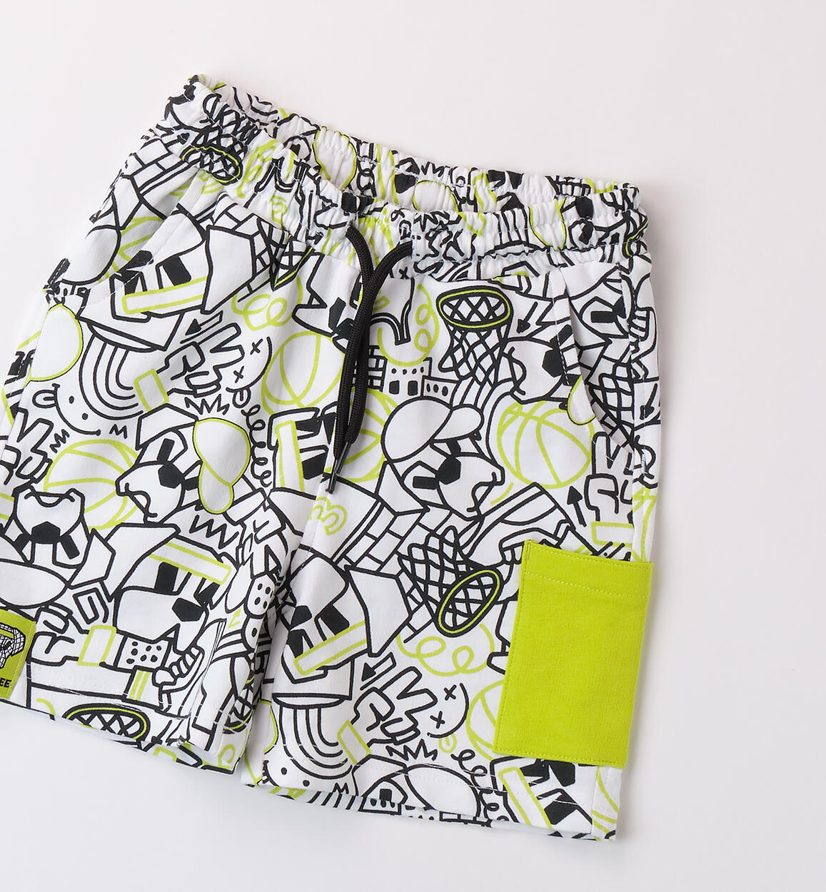 Pantaloni corti bambino BIANCO-NERO-6BEA - 1234B29700