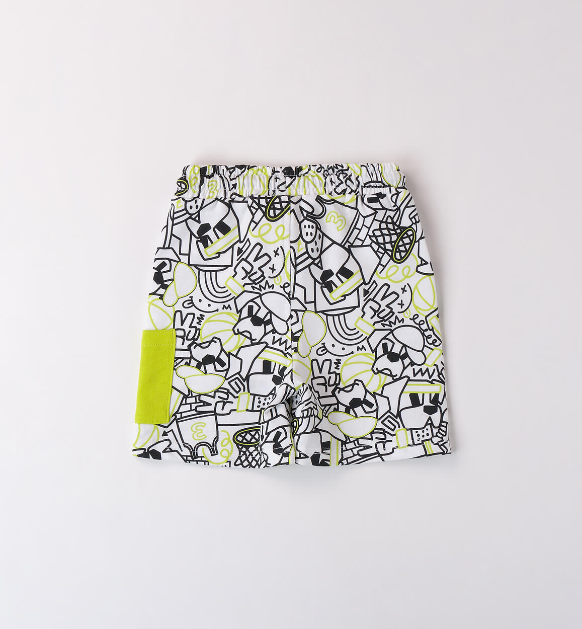 Pantaloni corti bambino BIANCO-NERO-6BEA - 1234B29700