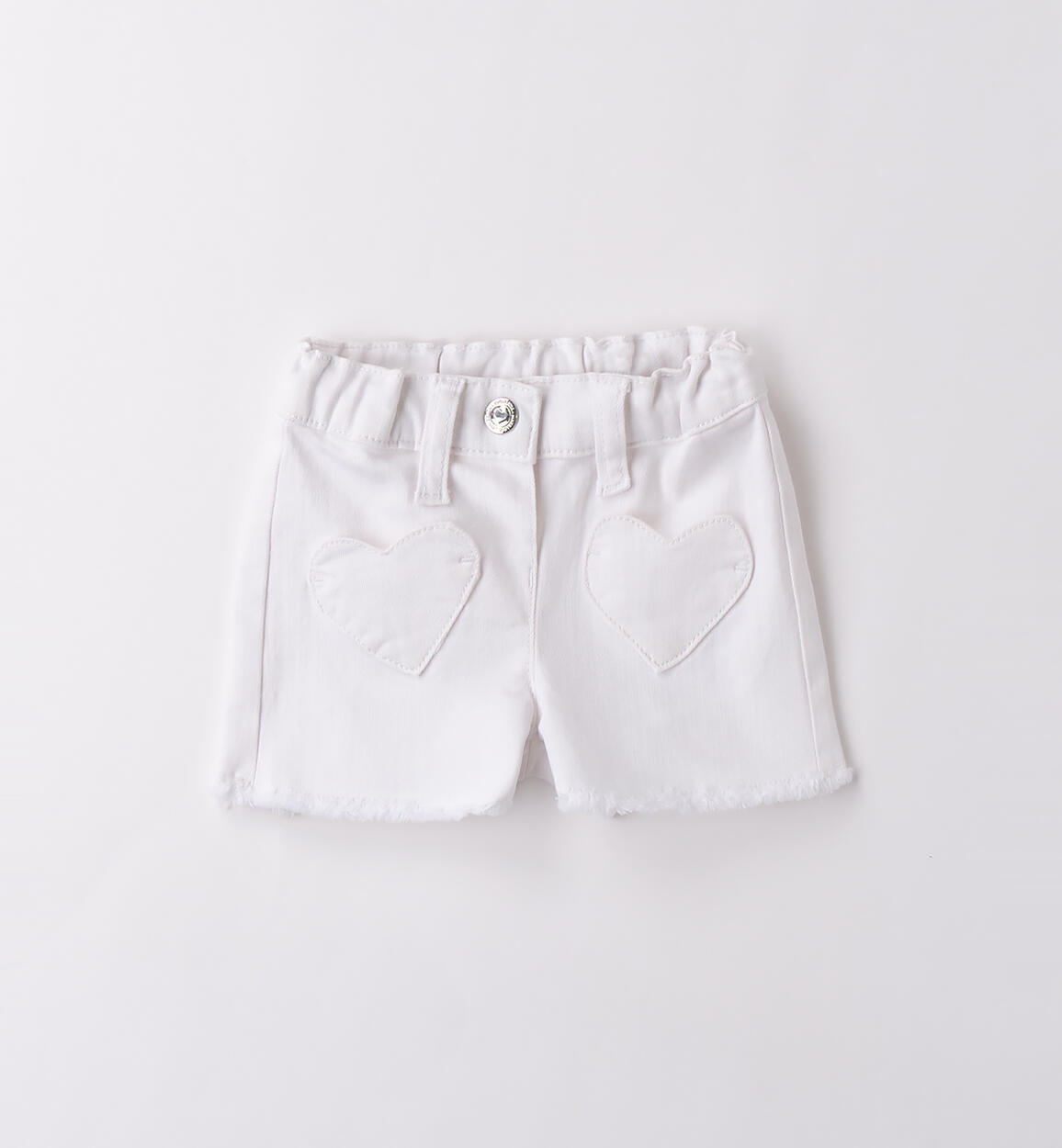 Pantaloni corti bimba BIANCO Minibanda