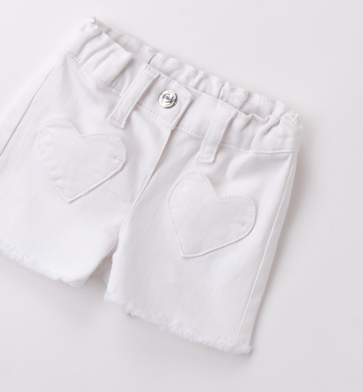 Pantaloni corti bimba BIANCO-0113 - 0593B73600