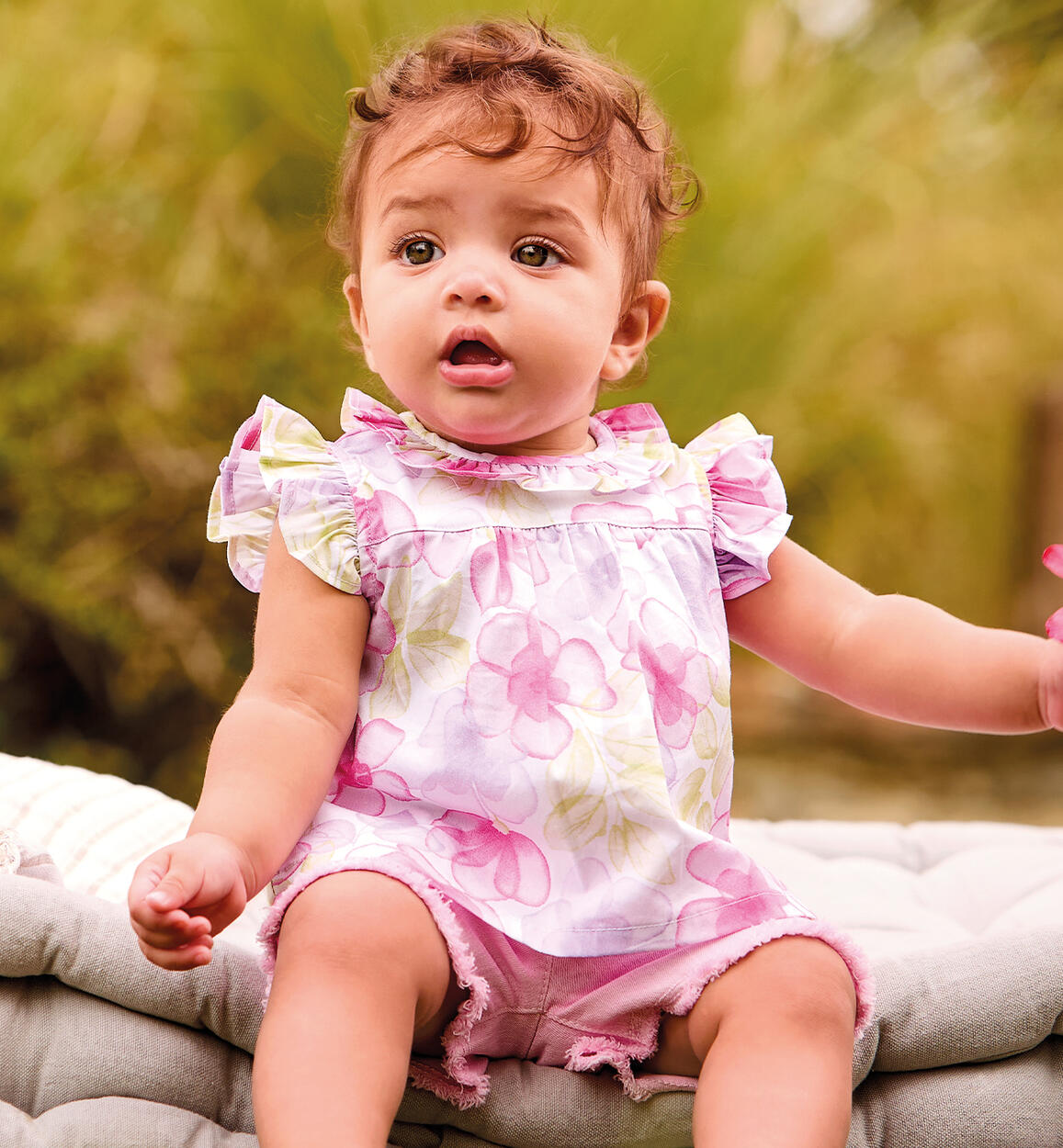 Pantaloni corti bimba ROSA Minibanda