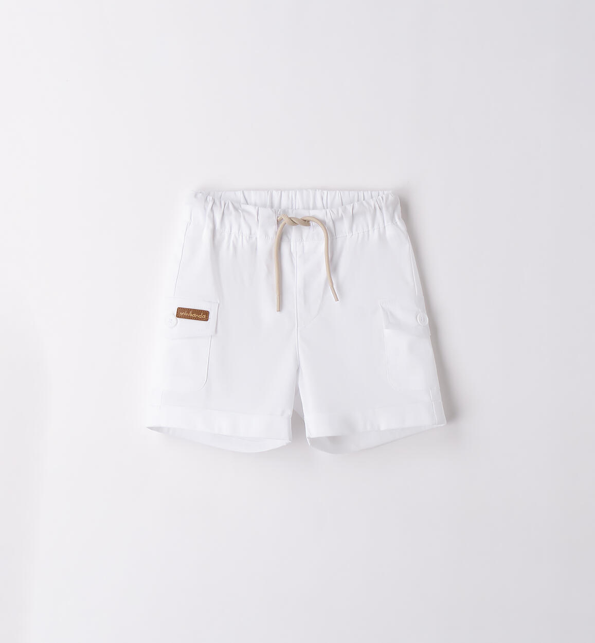 Pantaloni corti neonato BIANCO Minibanda