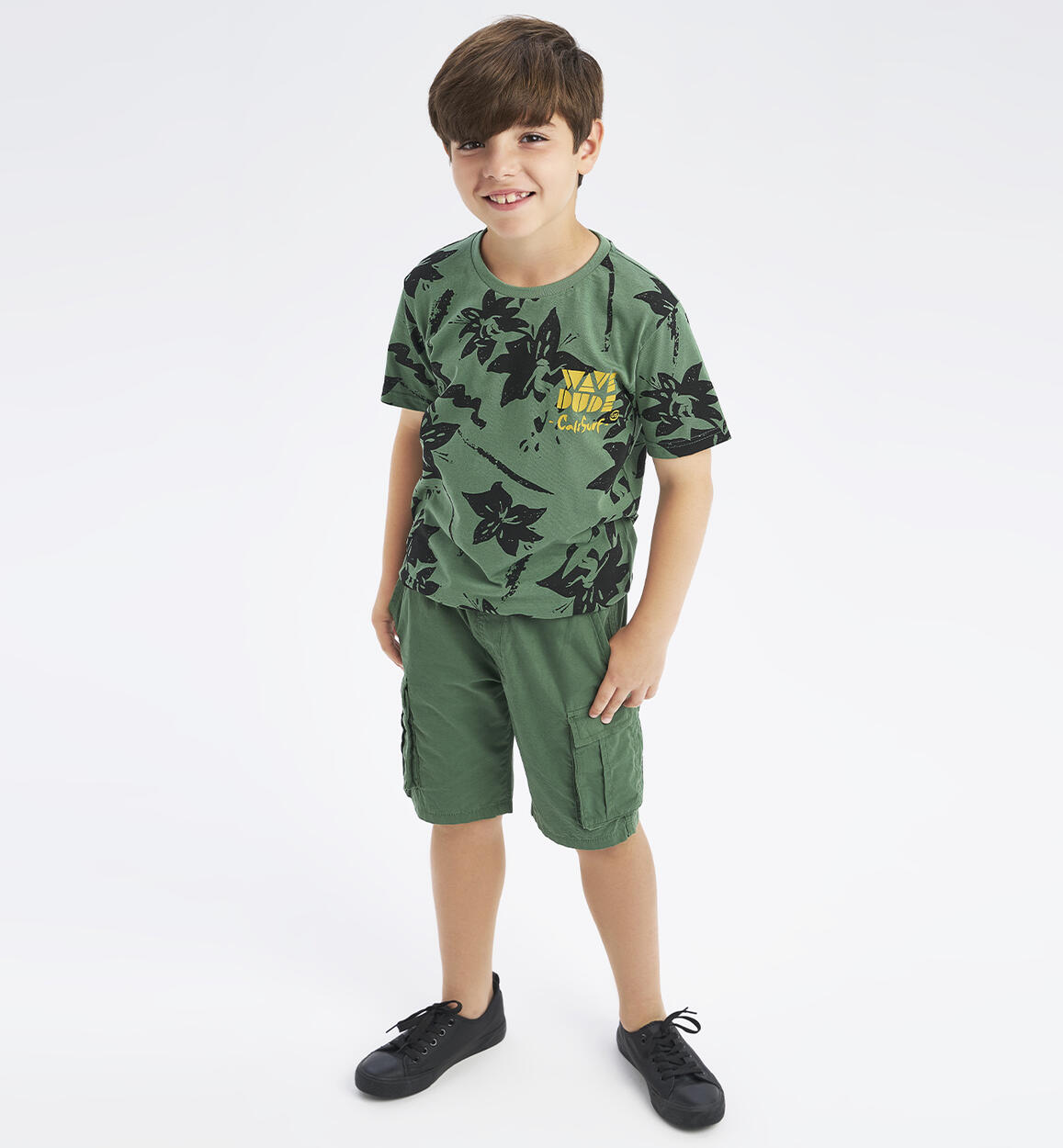 Pantaloni corti ragazzo VERDE iDO