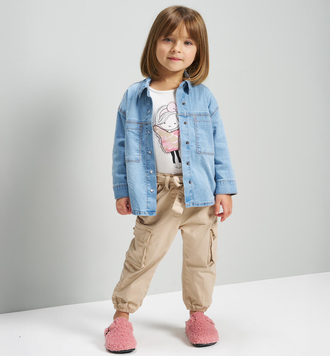 Pantaloni da bambina BEIGE iDO