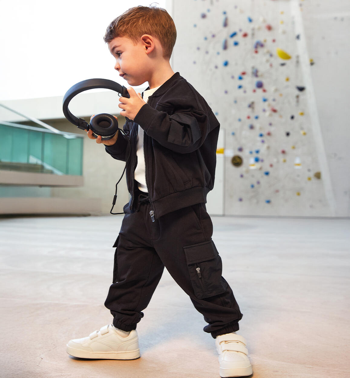 Pantaloni da bambino sportivi NERO iDO